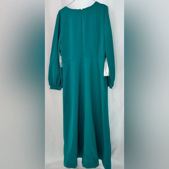 NWT! KAY UNGER bishop sleeve GOWN DRESS 14 - Picture 6 of 9